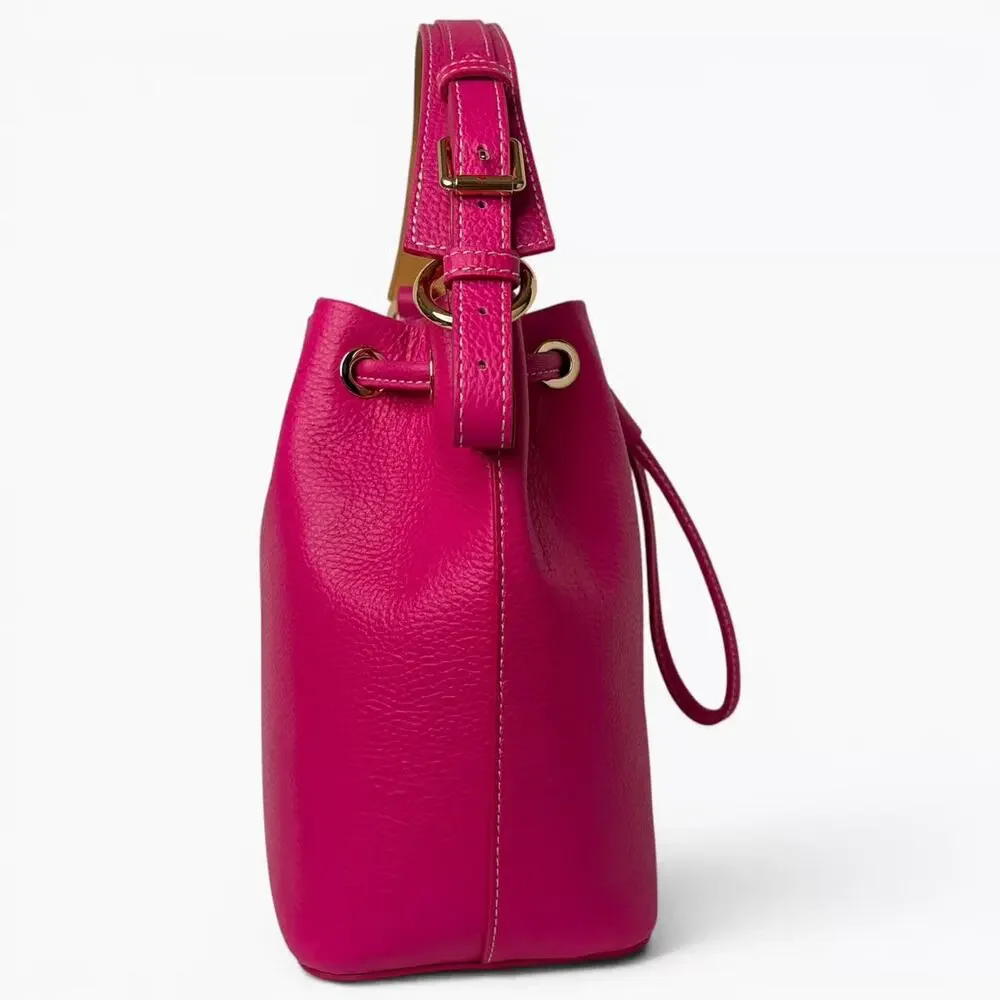 Dooney & Bourke Lucca Small Drawstring Bag Fuchsia